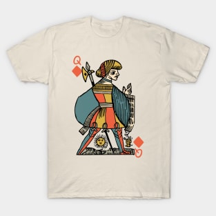 Character of Playing Card Queen of Diamonds T-Shirt